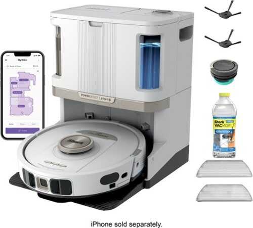 Rent to own Shark - PowerDetect 2-in-1 Robot Vacuum and Mop with NeverTouch Pro Base - White