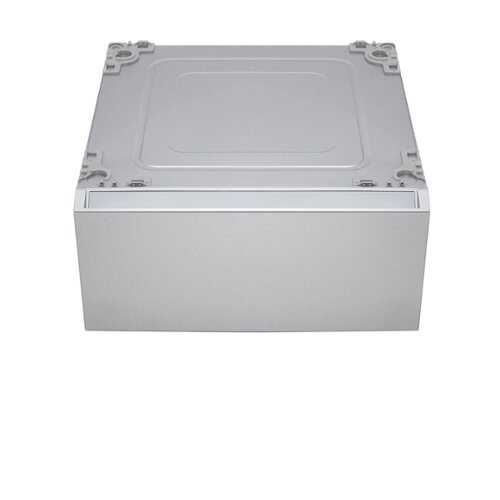 Rent to own LG - SIGNATURE 29" Laundry Pedestal with Storage Drawer - Brushed Platinum Steel