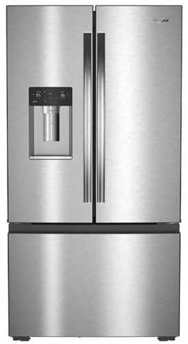 Rent to own Whirlpool - 23 Cu. Ft. French Door Counter-Depth Refrigerator with In-Door Water and Ice - Fingerprint-Resistant Stainless Finish