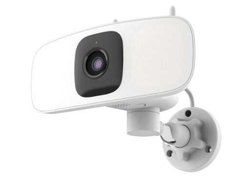 Rent to own Lorex - 2K Floodlight Wi-Fi Security Camera (with App Controlled Horizontal Pan) - White