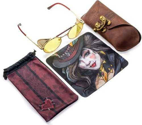 Rent to own GUNNAR - Borderlands Moxxi Computer Glasses with Blue Light Reduction, Amber Lenses - Jackpot Gold