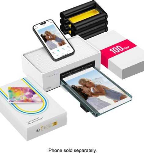 Rent to own Liene - Amber M100 Wireless Photo Printer - 4x6 inch - 100 Sheets & 3 Ink Cartridges - FN002-65014 - White