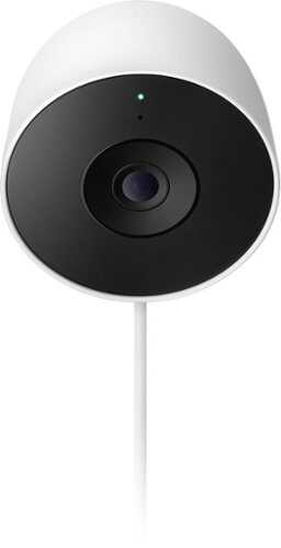 Rent to own Google - Nest Cam Outdoor (wired, 2nd gen) - 2K Video and Gemini - 1-Pack - Snow