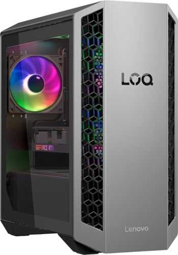 Rent to own Lenovo - LOQ Tower Gaming Desktop - AMD Ryzen 7 8745HX - 16GB RAM - NVIDIA GeForce RTX 5060 - 1TB SSD - Luna Grey