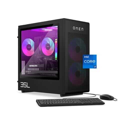 Rent to own HP OMEN - 35L Gaming Desktop - Intel Core i7-14700F - 32GB Memory - NVIDIA GeForce RTX 5070 Ti- 1TB SSD - Shadow Black