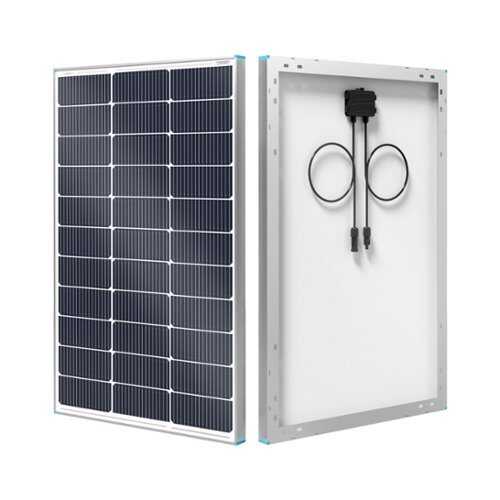 Rent to own Renogy - N-Type 16BB 100-Watt 12 Volt Monocrystalline Rigid Solar Panel Back-up Power for RV Marine - Black