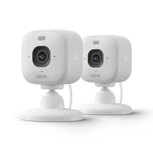 Rent to own Blink - Mini 2K+ Compact plug-in security camera, 2K video resolution, color night vision, enhanced audio - 2 Cam - White