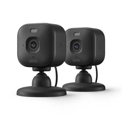 Rent to own Blink - Mini 2K+ Compact plug-in security camera, 2K video resolution, color night vision, enhanced audio - 2 Cam - Black