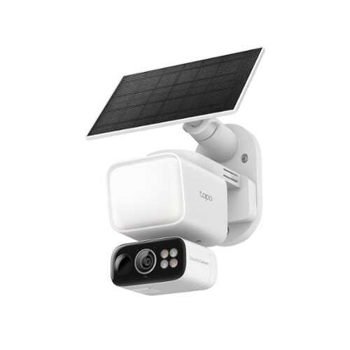 Rent to own TP-Link - Tapo Floodlight and Wireless Pan-Tilt Security 2K QHD Camera, 360° Coverage, with Solar - No Monthly Fees - White