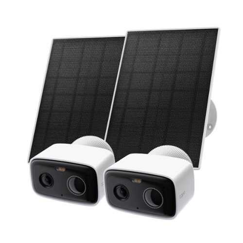 Rent to own TP-Link - Tapo Solar-Powered Wireless Security Camera Kit with Live View, Works with Alexa & Google Home- No Monthly Fees (2-Pack) - White