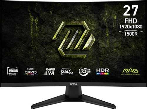 Rent to own MSI - MAG 275CF X24 27" Curved FHD 240Hz 0.5ms FreeSync Gaming Monitor (DIsplayPort, HDMI) - Black