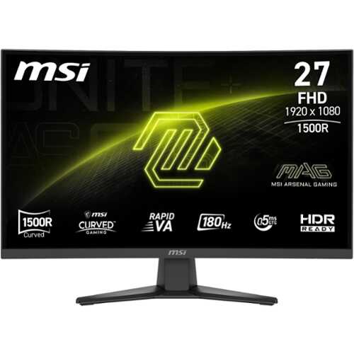Rent to own MSI - MAG 275CQF E18 27" Curved QHD 180Hz 0.5ms FreeSync Gaming Monitor (DIsplayPort, HDMI) - Black