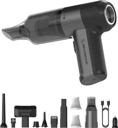 Rent to own Scosche - SCOVAC 4-in-1 4-in-1 Mini Vacuum/ Duster - Black