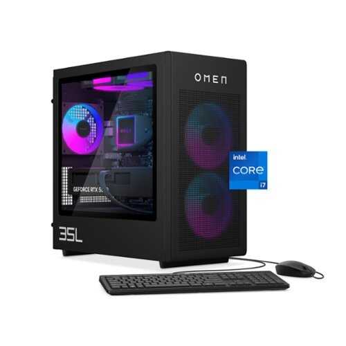 Rent to own HP OMEN - 35L Gaming Desktop - Intel Core i7-14700F - 32GB Memory - NVIDIA GeForce RTX 5080 - 1TB SSD - Shadow Black