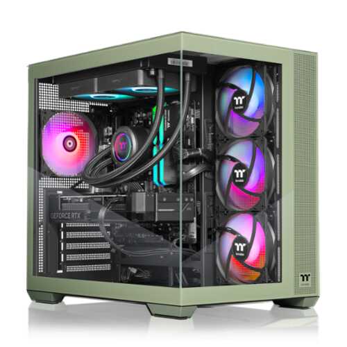 Rent to own Thermaltake - LCGS View 9770M-380 Gaming Desktop AMD Ryzen™ 7, 32GB RGB Memory, NVIDIA GeForce RTX 5070, 1TB SSD NVMe M.2, Wifi - Matcha