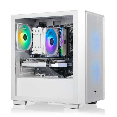 Rent to own Thermaltake - LCGS Versa i560S Gaming Desktop Intel Core i7-14700F, 16GB RGB Memory, NVIDIA GeForce RTX 5060, 1TB SSD NVMe M.2, WiFi - White
