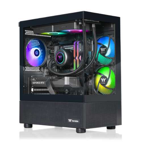 Rent to own Thermaltake - LCGS View i570-170 Gaming Desktop Intel Core i9, 32GB RGB Memory, NVIDIA GeForce RTX 5070, 1TB SSD NVMe M.2, Wifi - White