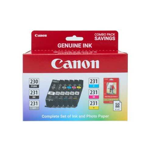 Rent to own Canon - PGI-230/CLI-231 Ink Combo Pack, Compatible with PIXMA TS8820 Wireless Printers - Pigment Black