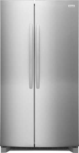 Rent to own Frigidaire - 26 Cu. Ft. Standard Depth Side-by-Side Refrigerator with CrispSeal Crispers - Stainless Steel