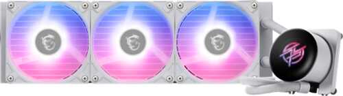 Rent to own MSI - MPG Core Liquid A15 360 ARGB Liquid CPU Cooler, 360mm Radiator, Tri 120mm PWN Fans, RGB lighting - White