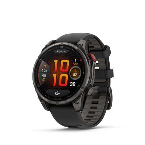 Rent to own Garmin - fēnix 8 Pro AMOLED Sapphire GPS Smartwatch 47mm Fiber-reinforced polymer - Carbon Gray DLC Titanium - (2025)