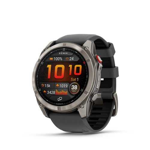 Rent to own Garmin - fēnix 8 Pro AMOLED Sapphire GPS Smartwatch 51mm Fiber-reinforced polymer - Titanium - (2025)