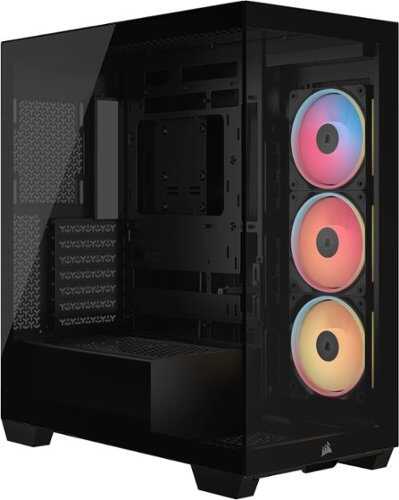 Rent to own CORSAIR - 3500X LX-R RGB iCUE LINK Mid-Tower PC Case - Black