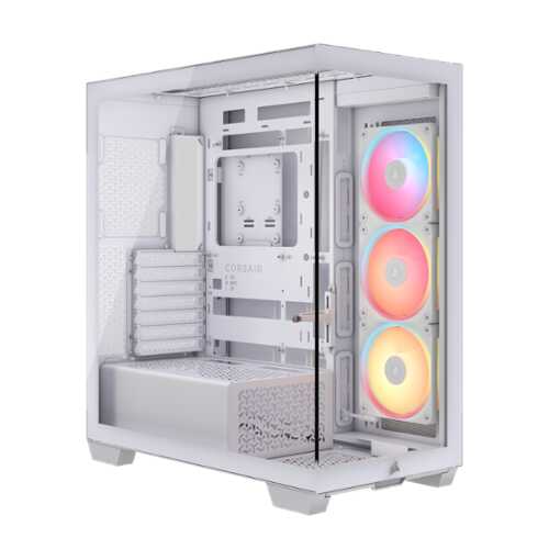 Rent to own CORSAIR - 3500X LX-R RGB iCUE LINK Mid-Tower PC Case - White