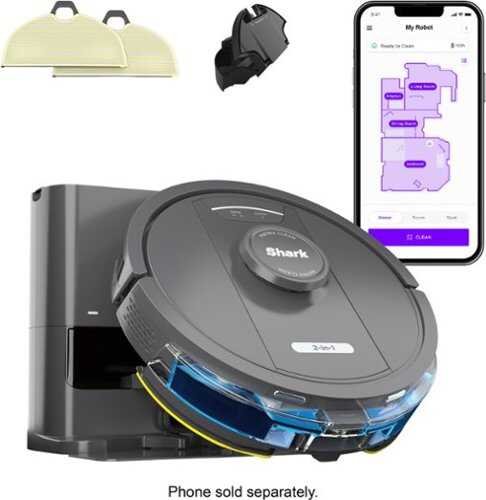 Rent to own Shark - Matrix 2-in-1 Robot Vacuum & Mop with Self-Emptying Bagless 30 Day Capacity Base - Black