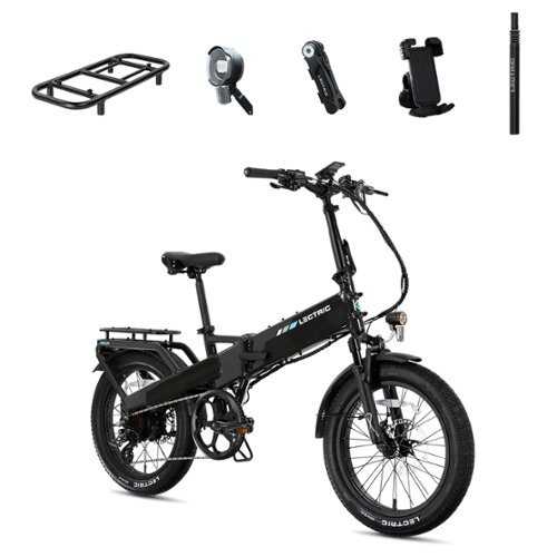Rent to own Lectric eBikes - XP4 750 Step-Over Long-Range eBike: Max 85mi/28mph + LevelUp Rack/Phone Mount/Seat Post/Elite Headlight/Bike Lock - Tempest Grey