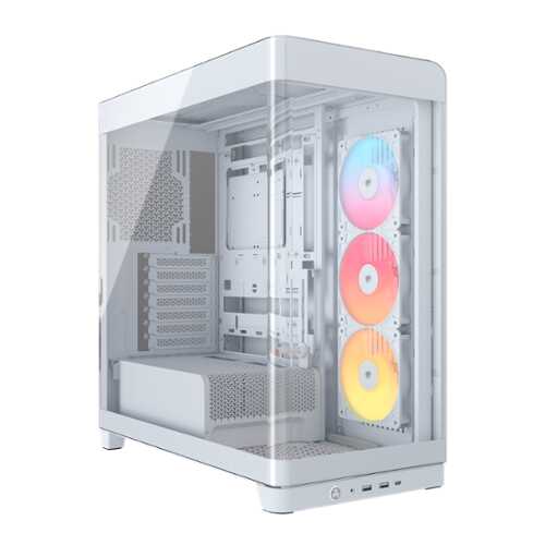 Rent to own CORSAIR - FRAME 4500X RS-R ARGB Panoramic Glass Mid-Tower PC Case - White