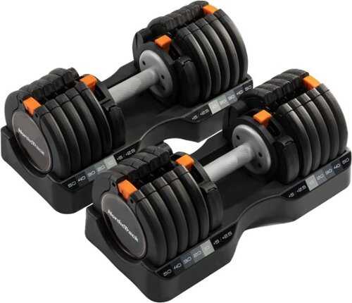Rent to own Set of Two NordicTrack 55 lb. Adjustable Dumbbells - Black