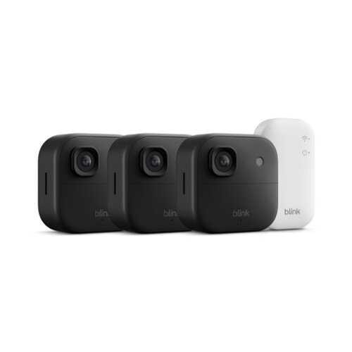 Rent to own Blink - Outdoor 2K+ 2K video resolution, Color night vision, Two-way audio with noise cancellation, Smart detection - 3CAM - Black