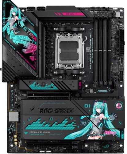 Rent to own ASUS - ROG STRIX X870E-H (Socket AM5) AMD X870E ATX DDR5 Wi-Fi 7 Motherboard - HATSUNE MIKU EDITION