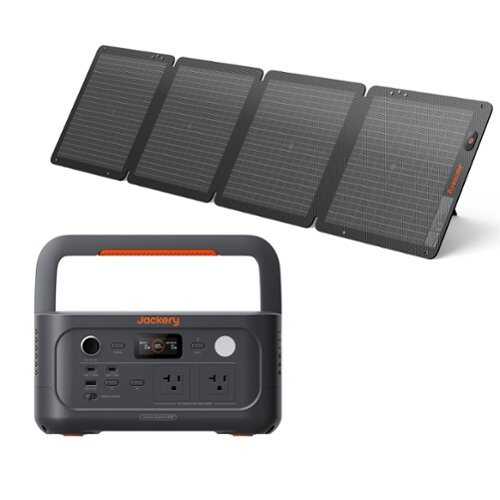 Rent to own Jackery - Explorer 600 v2 Portable Power Station (640Wh) with 100W Air Solar Panel for Outdoor Use and Short Emergency Backup (640 Wh Capacity) - Black