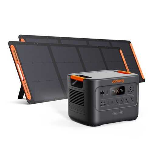 Rent to own Jackery - Explorer 3000 v2 Portable Power Station + Two 200W Solar Panels (Ships in multiple packages) (3072 Wh Capacity) - Black