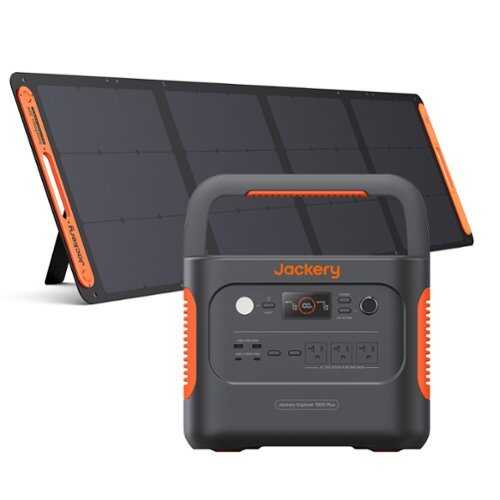 Rent to own Jackery - Explorer 1000 Plus Portable Power Station + 200W Solar Panel (Ships in multiple packages) (1264 Wh Capacity) - Black