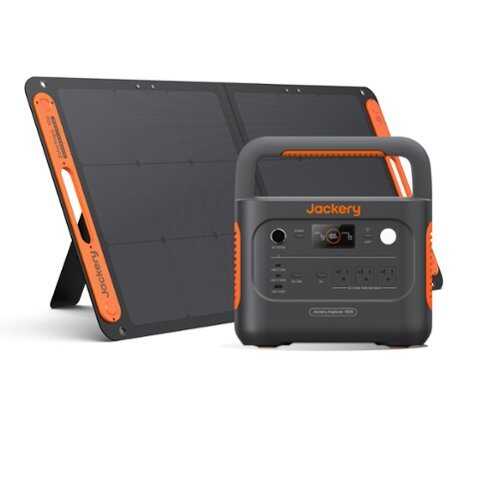 Rent to own Jackery - Explorer 1000 v2 Portable Power Station + 100W Solar Panel (Ships in multiple packages) (1070 Wh Capacity) - Black