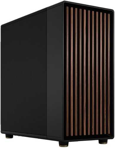 Rent to own Fractal Design - North XL Charcoal Black EATX, ATX, microATX, Mini-ITX Chassis with Walnut Front and Mesh Side Panel Mid Tower PC Case - Black