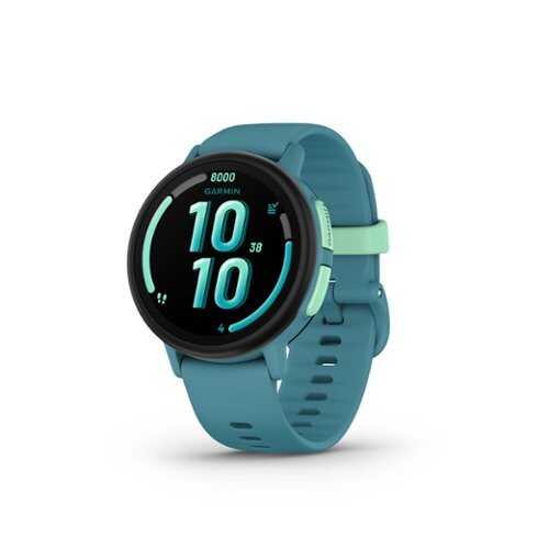 Rent to own Garmin - Bounce 2 GPS Kids Smartwatch 43mm Fiber-reinforced polymer - Turquoise - (2025)
