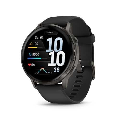 Rent to own Garmin - Venu 4 GPS Smartwatch 45 mm Fiber-reinforced polymer - Slate - (2025)