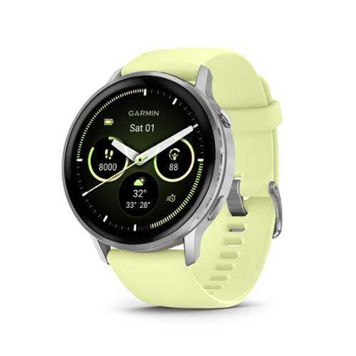 Rent to own Garmin - Venu 4 GPS Smartwatch 45 mm Fiber-reinforced polymer - Silver - (2025)