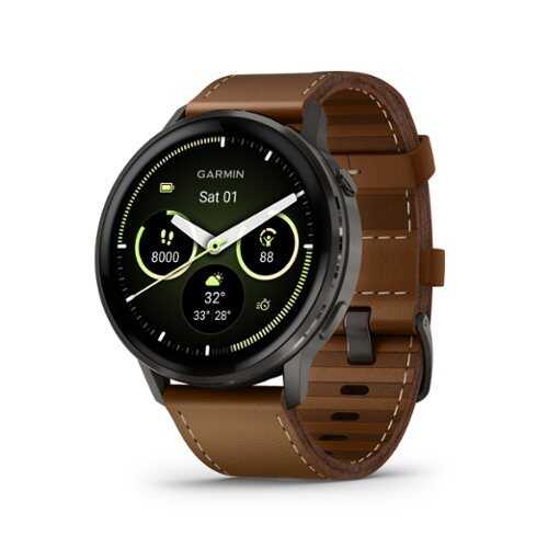 Rent to own Garmin - Venu 4 GPS Smartwatch 45 mm Fiber-reinforced polymer - Slate - (2025)