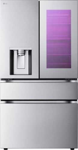 Rent to own LG - Standard-Depth MAX 28.6 Cu. Ft. French Door-in-Door Smart Refrigerator with Mini Craft Ice - Stainless Steel