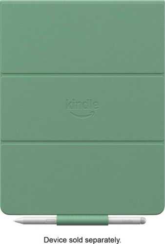 Rent to own Amazon - Kindle Scribe Folio Cover with Magnetic Attach, Designed with Sustainablility in Mind - Plant-Based Leather - Matcha