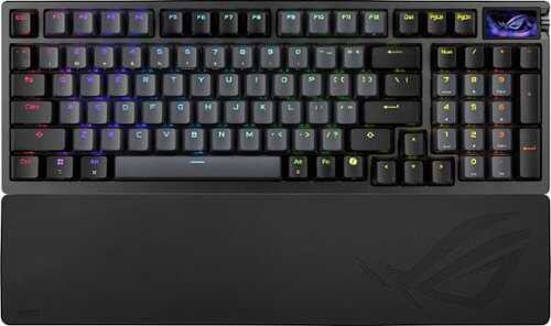 Rent to own ASUS - ROG Azoth 96% Wireless Magnetic Hall Effect RGB Gaming Keyboard with Hot-Swappable ROG HFX V2 Switches - Black