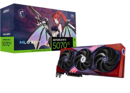Rent to own MSI - NVIDIA GeForce RTX 5070 Ti 16G MLG EDITION OC 16GB GDDR7 PCI Express Gen 5 Graphics Card - Black/Red