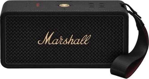 Rent to own Marshall - Middleton II Portable Bluetooth Speaker with Rugged Waterproof and Dustproof Design - Black and Brass