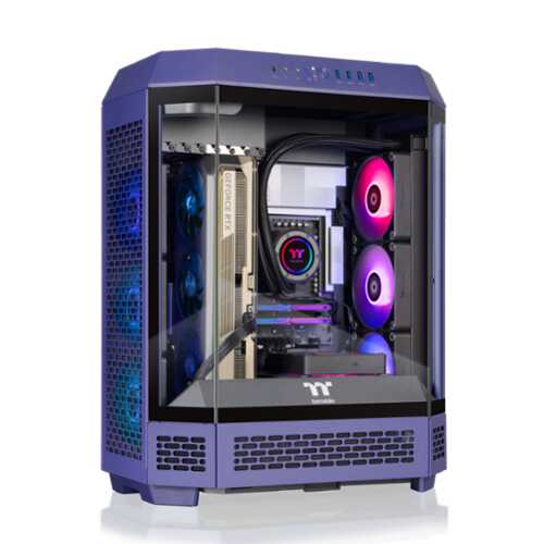 Rent to own Thermaltake - LCGS Reactor 9880F Gaming Desktop AMD Ryzen 7 9800X3D, 32GB DDR5 Memory, NVIDIA GeForce RTX 5080, 2TB NVMe M.2 - Purple
