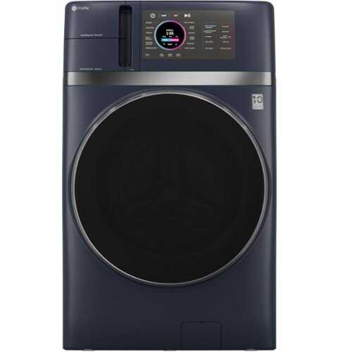 Rent to own GE Profile - UltraFast 4.8 Cu. Ft. High-Efficiency Smart Front Load Washer and Electric Dryer Combo with Ventless Heat Pump - Sapphire Blue